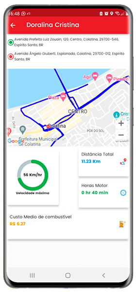 App de rastreamento GLSAT Rastreamento
